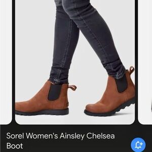 Sorel Women's Brown Ainsley Chelsea Boot. Size 8.